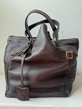 Yves Saint Laurent Soft Brown Downtown Tote w/COA + dust bag- YSL